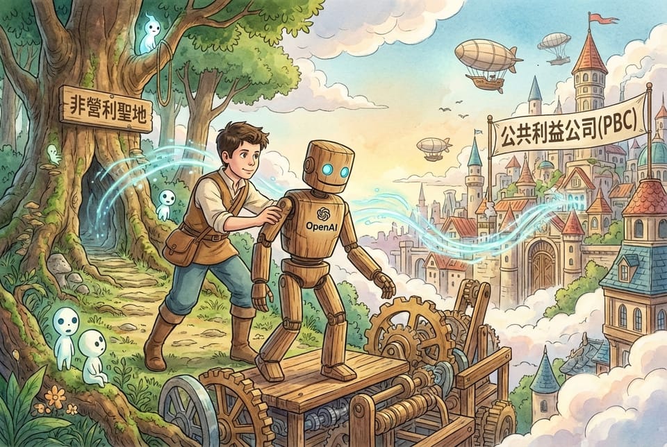 OpenAI 的靈魂交易：非營利外殼下的資本巨獸與權力博弈